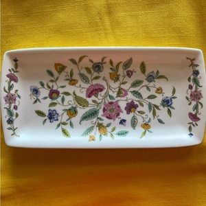 Minton Hall floral sandwich dessert plate. See pictures for measurements.